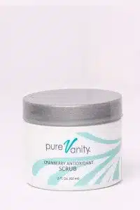 cranberry antioxidant scrub by pure vanity spa, face lifts near me, body contouring in Scottsdale, anti-aging and anti-acne light therapy in Scottsdale, pain-free laser hair removal near me, skincare spa in Arizona, pure vanity products